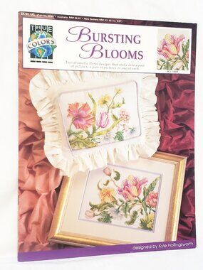 Bursting Blooms Tulip Flower Cross Stitch Pattern Leaflet 1992 True Colors